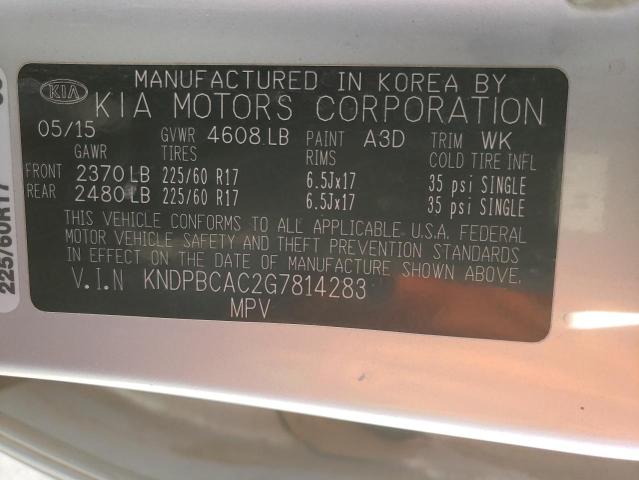 Photo 12 VIN: KNDPBCAC2G7814283 - KIA SPORTAGE 