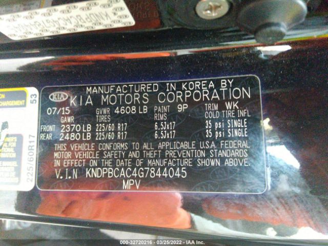 Photo 8 VIN: KNDPBCAC4G7844045 - KIA SPORTAGE 