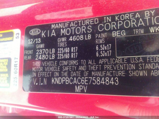 Photo 8 VIN: KNDPBCAC6E7584843 - KIA SPORTAGE 