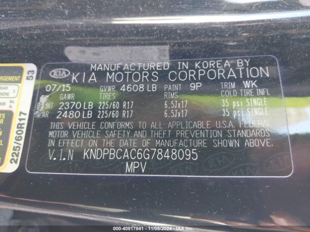 Photo 8 VIN: KNDPBCAC6G7848095 - KIA SPORTAGE 