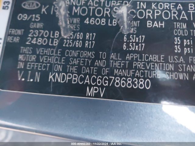 Photo 8 VIN: KNDPBCAC6G7868380 - KIA SPORTAGE 