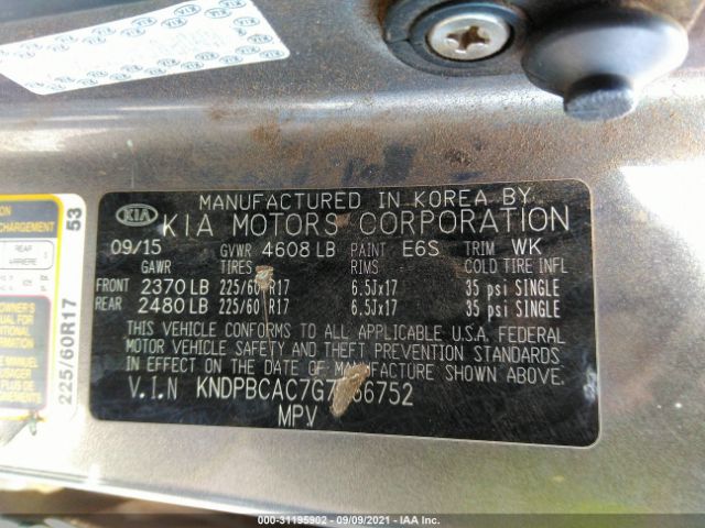 Photo 8 VIN: KNDPBCAC7G7866752 - KIA SPORTAGE 