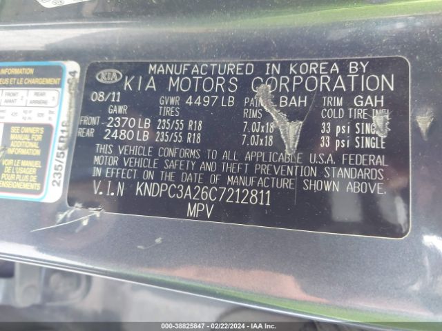 Photo 8 VIN: KNDPC3A26C7212811 - KIA SPORTAGE 