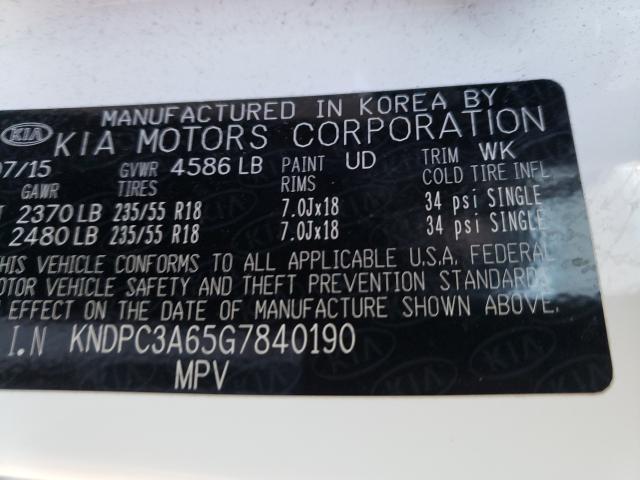 Photo 9 VIN: KNDPC3A65G7840190 - KIA SPORTAGE 