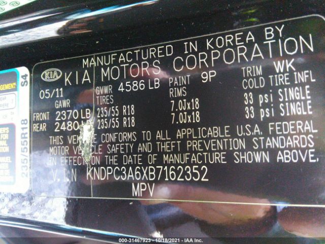 Photo 8 VIN: KNDPC3A6XB7162352 - KIA SPORTAGE 