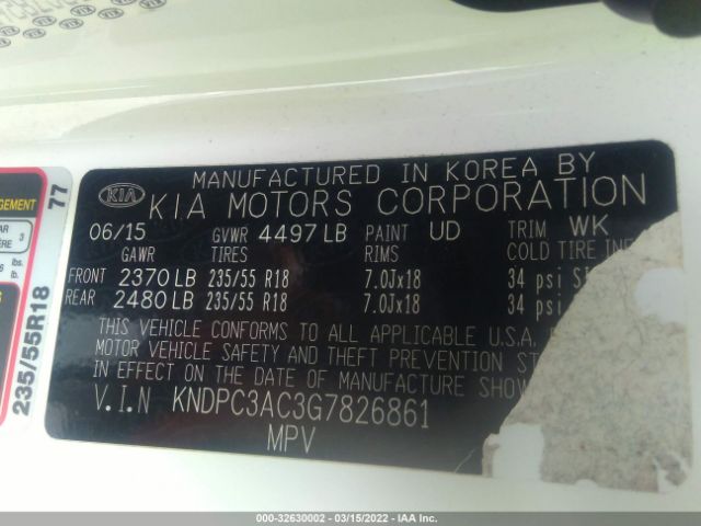 Photo 8 VIN: KNDPC3AC3G7826861 - KIA SPORTAGE 