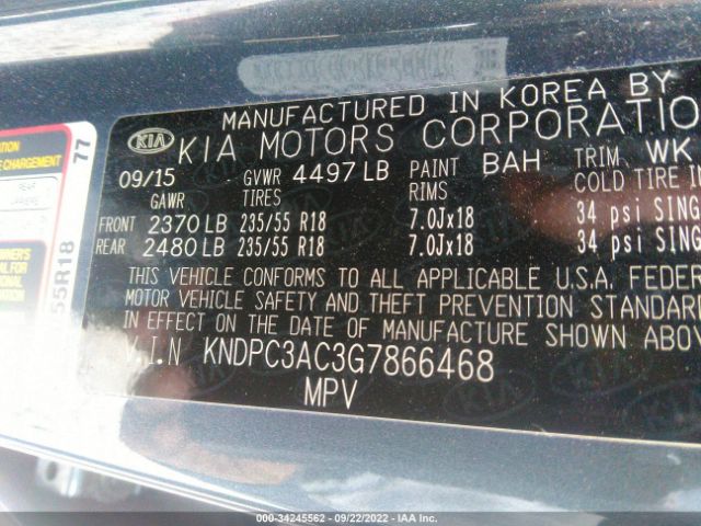 Photo 8 VIN: KNDPC3AC3G7866468 - KIA SPORTAGE 