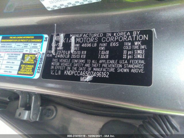 Photo 8 VIN: KNDPCCA65D7496162 - KIA SPORTAGE 