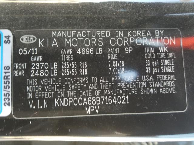 Photo 9 VIN: KNDPCCA68B7164021 - KIA SPORTAGE 