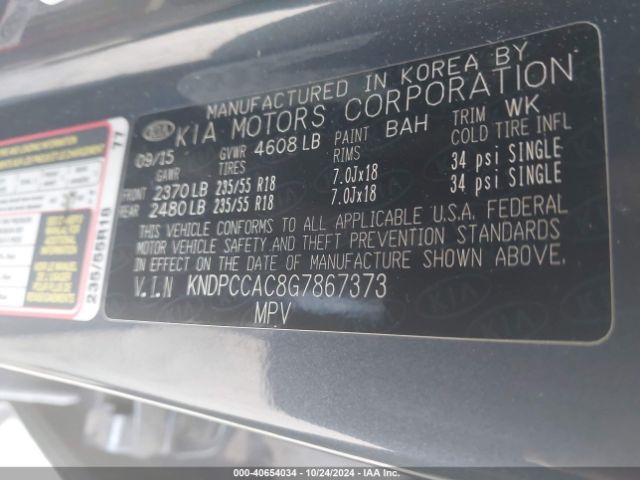 Photo 8 VIN: KNDPCCAC8G7867373 - KIA SPORTAGE 