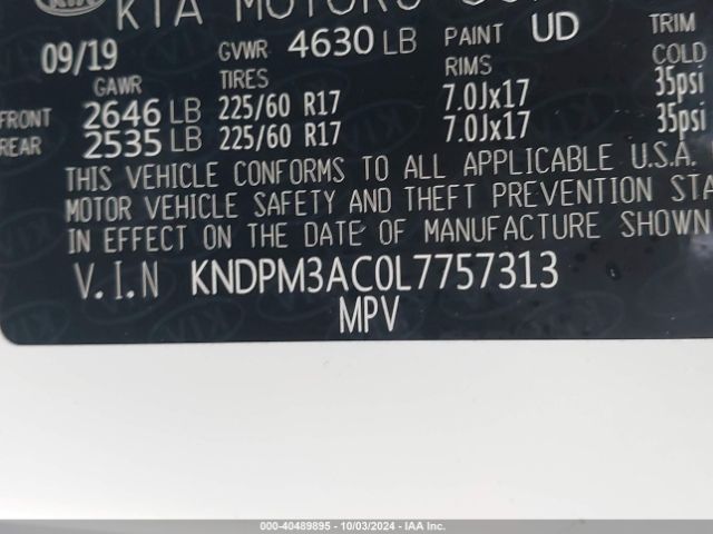 Photo 8 VIN: KNDPM3AC0L7757313 - KIA SPORTAGE 