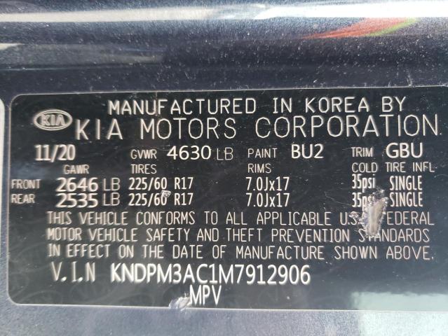 Photo 12 VIN: KNDPM3AC1M7912906 - KIA SPORTAGE 