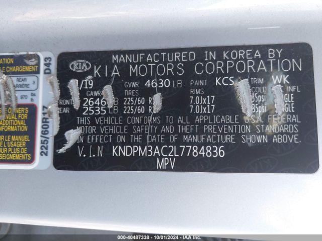 Photo 8 VIN: KNDPM3AC2L7784836 - KIA SPORTAGE 