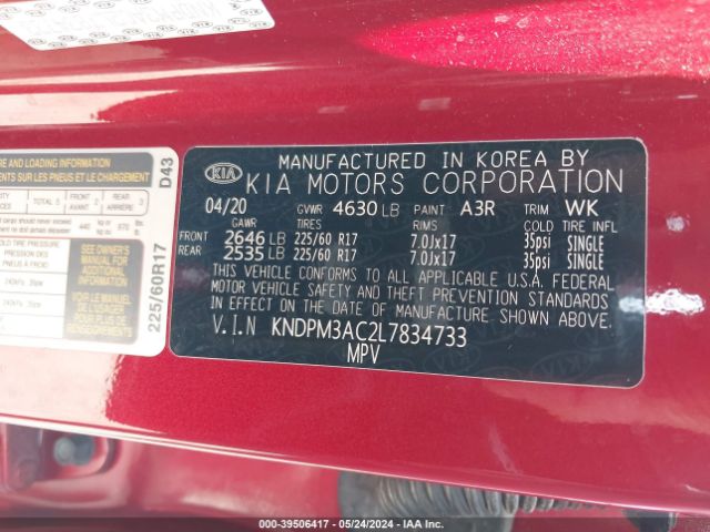 Photo 8 VIN: KNDPM3AC2L7834733 - KIA SPORTAGE 