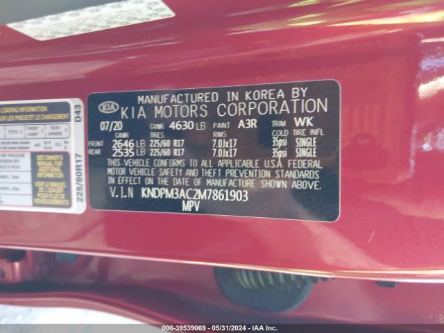 Photo 8 VIN: KNDPM3AC2M7861903 - KIA SPORTAGE 