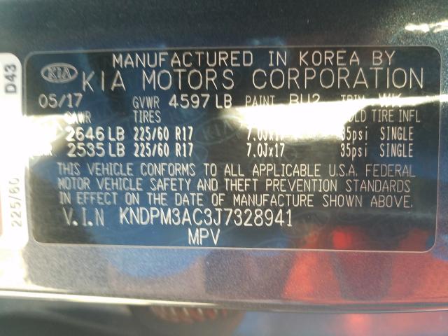 Photo 9 VIN: KNDPM3AC3J7328941 - KIA SPORTAGE 