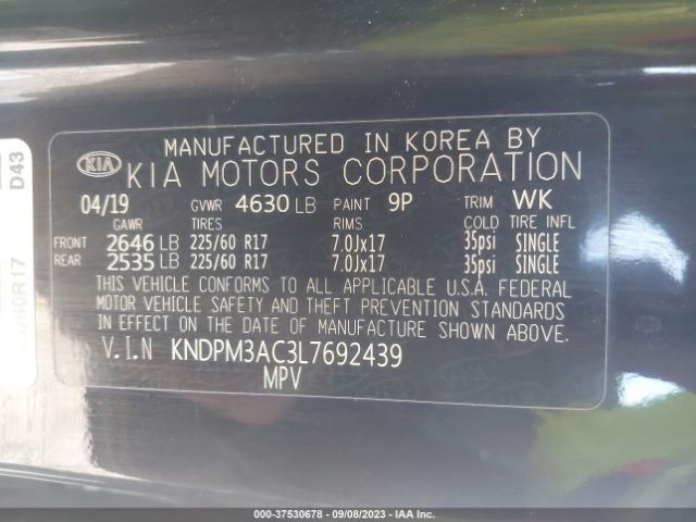 Photo 8 VIN: KNDPM3AC3L7692439 - KIA SPORTAGE 