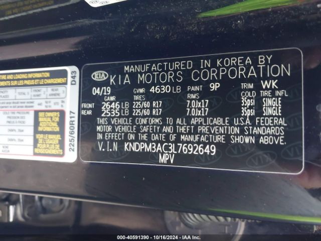 Photo 8 VIN: KNDPM3AC3L7692649 - KIA SPORTAGE 