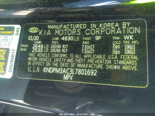 Photo 8 VIN: KNDPM3AC3L7801692 - KIA SPORTAGE 