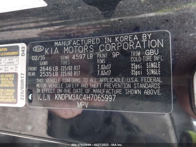 Photo 8 VIN: KNDPM3AC4H7065997 - KIA SPORTAGE 