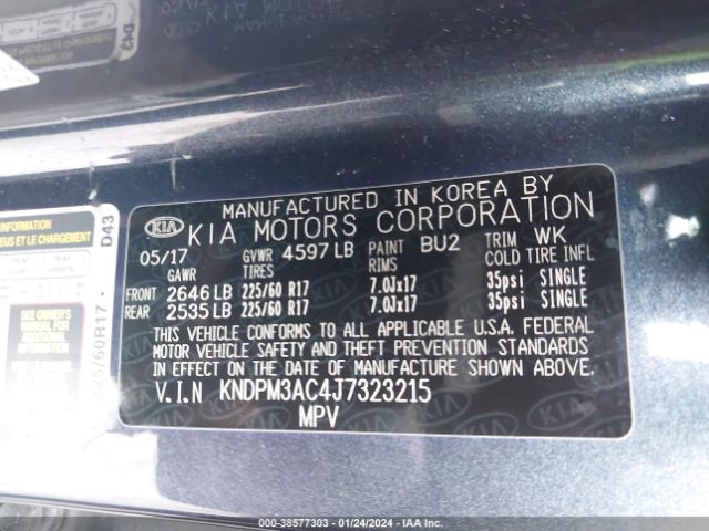 Photo 8 VIN: KNDPM3AC4J7323215 - KIA SPORTAGE 