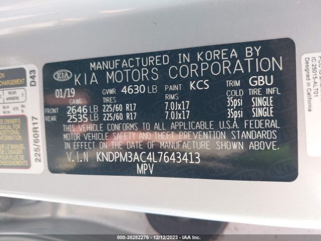 Photo 8 VIN: KNDPM3AC4L7643413 - KIA SPORTAGE 