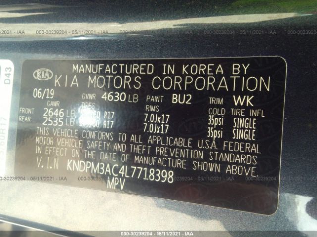 Photo 8 VIN: KNDPM3AC4L7718398 - KIA SPORTAGE 