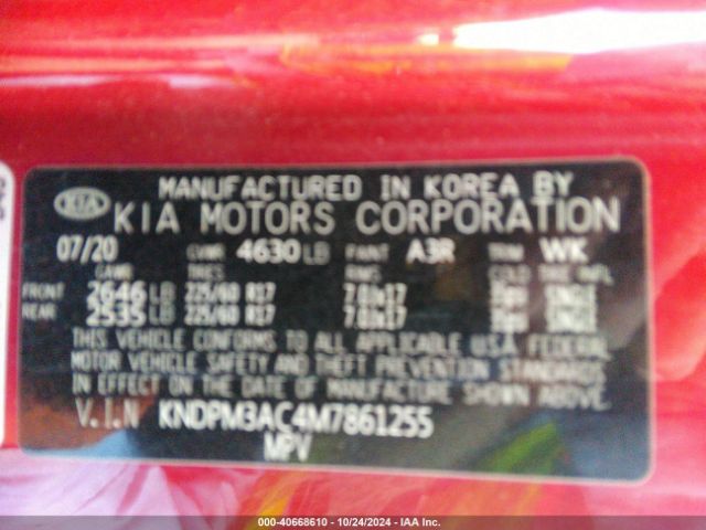 Photo 8 VIN: KNDPM3AC4M7861255 - KIA SPORTAGE 