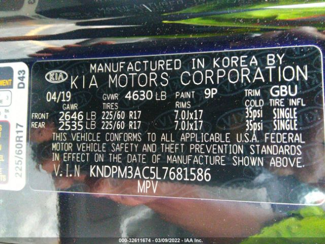 Photo 8 VIN: KNDPM3AC5L7681586 - KIA SPORTAGE 