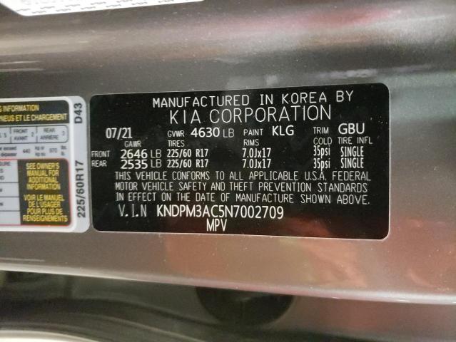 Photo 9 VIN: KNDPM3AC5N7002709 - KIA SPORTAGE 