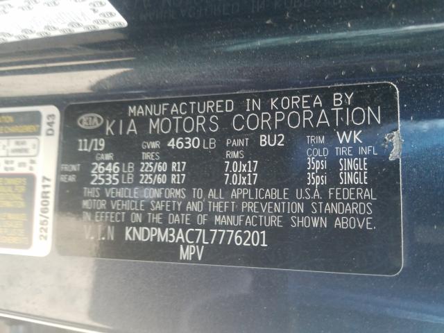 Photo 9 VIN: KNDPM3AC7L7776201 - KIA SPORTAGE 