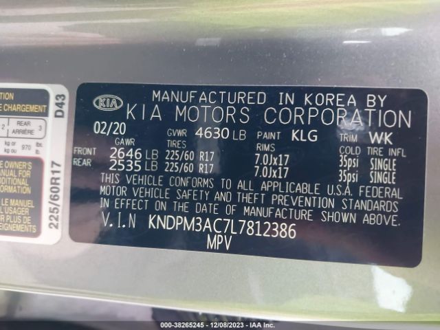 Photo 8 VIN: KNDPM3AC7L7812386 - KIA SPORTAGE 