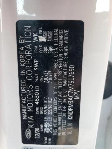 Photo 12 VIN: KNDPM3AC7M7917690 - KIA SPORTAGE L 