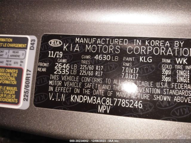 Photo 8 VIN: KNDPM3AC8L7785246 - KIA SPORTAGE 