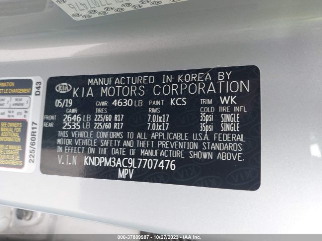 Photo 8 VIN: KNDPM3AC9L7707476 - KIA SPORTAGE 