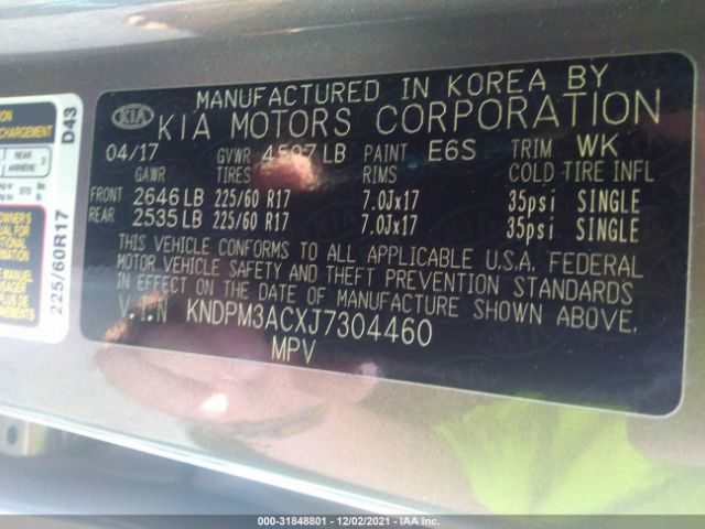 Photo 8 VIN: KNDPM3ACXJ7304460 - KIA SPORTAGE 