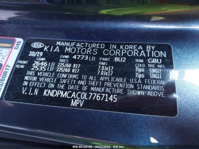 Photo 8 VIN: KNDPMCAC0L7767145 - KIA SPORTAGE 