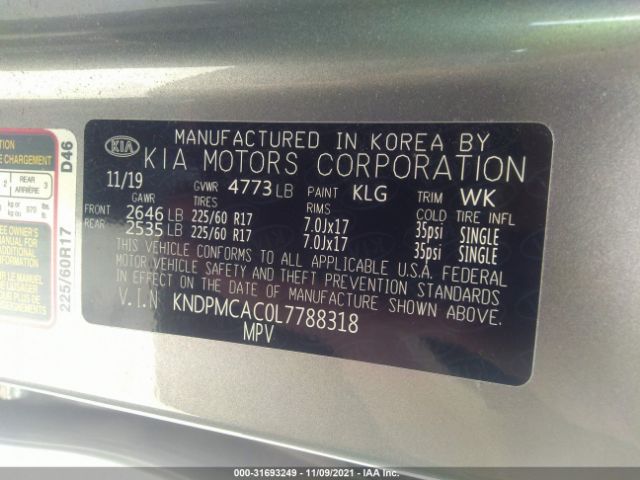 Photo 8 VIN: KNDPMCAC0L7788318 - KIA SPORTAGE 