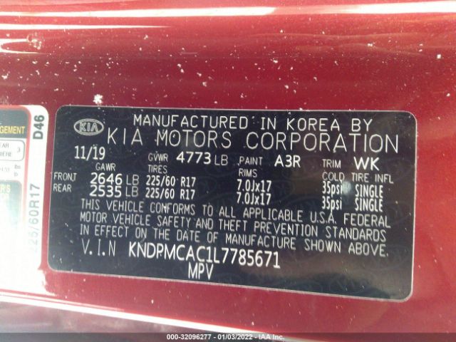 Photo 8 VIN: KNDPMCAC1L7785671 - KIA SPORTAGE 