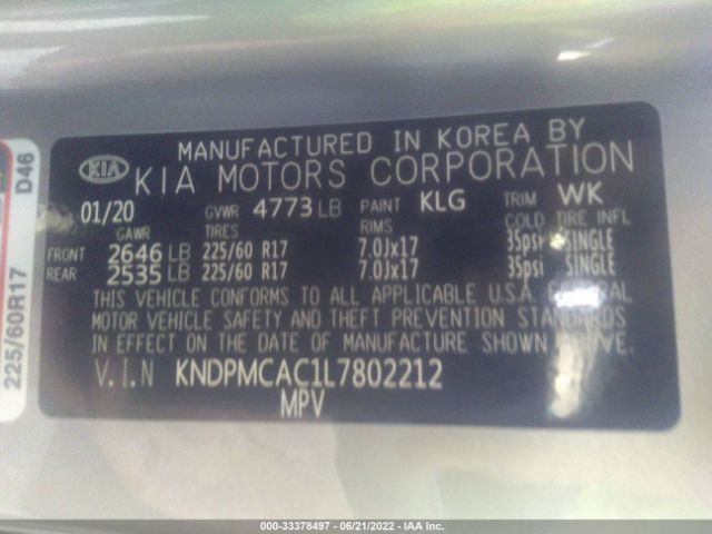 Photo 8 VIN: KNDPMCAC1L7802212 - KIA SPORTAGE 