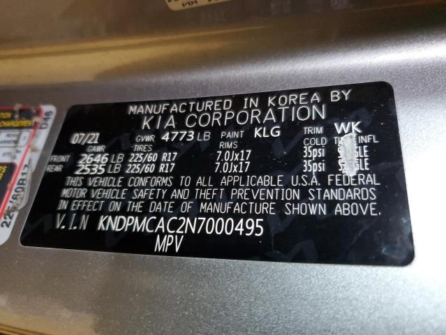 Photo 12 VIN: KNDPMCAC2N7000495 - KIA SPORTAGE 