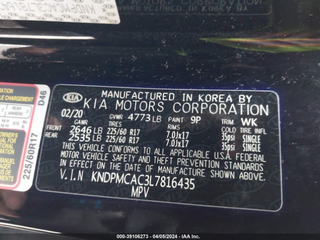 Photo 8 VIN: KNDPMCAC3L7816435 - KIA SPORTAGE 