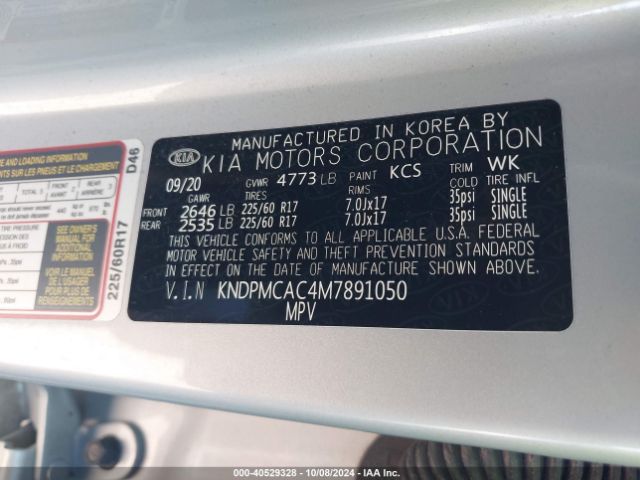 Photo 8 VIN: KNDPMCAC4M7891050 - KIA SPORTAGE 