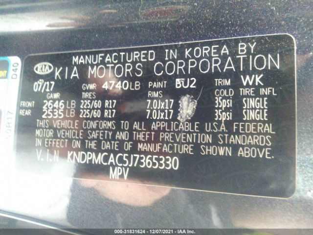 Photo 8 VIN: KNDPMCAC5J7365330 - KIA SPORTAGE 