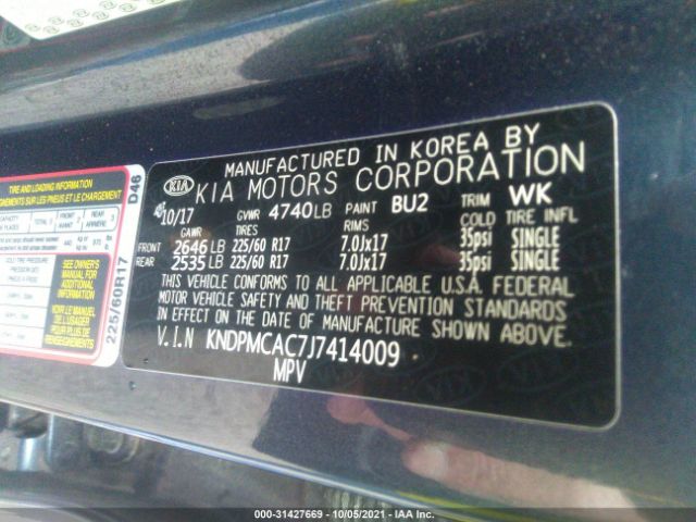 Photo 8 VIN: KNDPMCAC7J7414009 - KIA SPORTAGE 