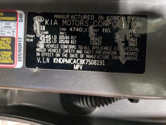 Photo 11 VIN: KNDPMCAC8K7508191 - KIA SPORTAGE 