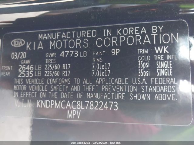 Photo 8 VIN: KNDPMCAC8L7822473 - KIA SPORTAGE 