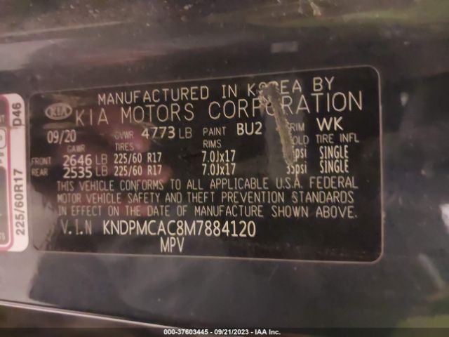 Photo 8 VIN: KNDPMCAC8M7884120 - KIA SPORTAGE 