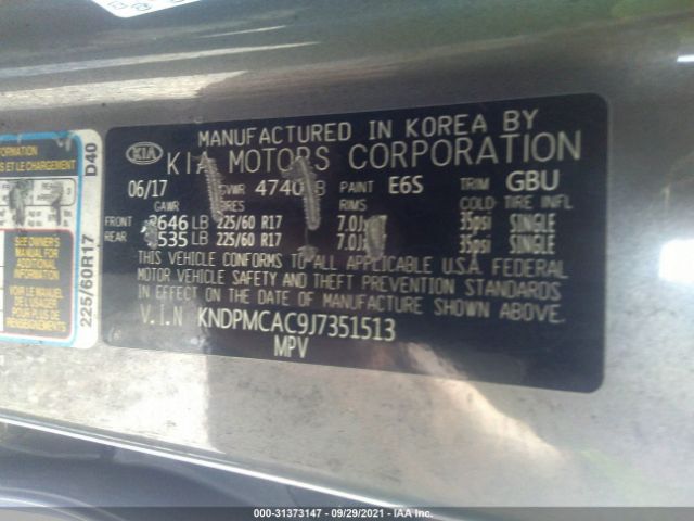 Photo 8 VIN: KNDPMCAC9J7351513 - KIA SPORTAGE 