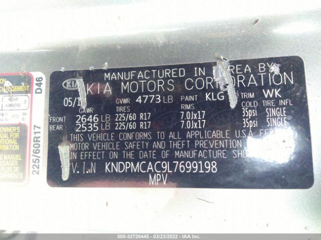 Photo 8 VIN: KNDPMCAC9L7699198 - KIA SPORTAGE 